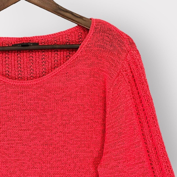 Rachel Zoe Pullover Sweater Women XXL Red‎ Knit Stretch Long Sleeve H29 - Picture 2 of 12
